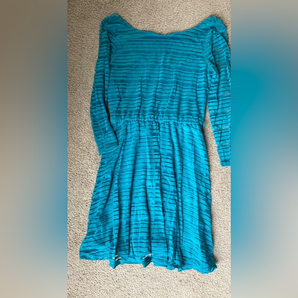 Lily Rose Turquoise Pleated Dress